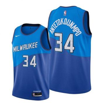 Milwaukee Bucks - Giannis Antetokounmpo - kosárlabda mez - kék - Férfi