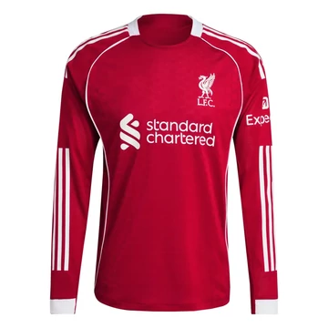 Liverpool hazai 2025-2026 férfi (játékos verzió) hosszú ujjú mez
