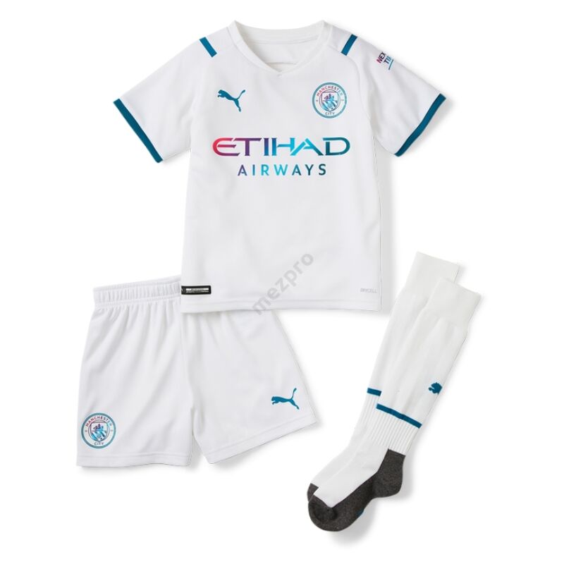 Manchester City vendég 2021-2022 szett (mez+nadrág+sportszár) - Gyerek