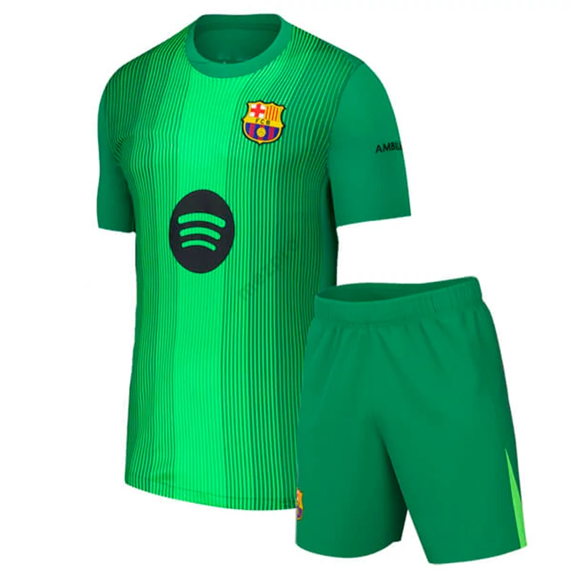 Barcelona zöld kapus 2025-2026 gyerek szett (mez+nadrág)