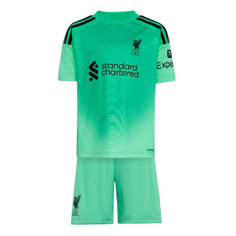 Liverpool zöld kapus 2025-2026 gyerek szett (mez+nadrág)