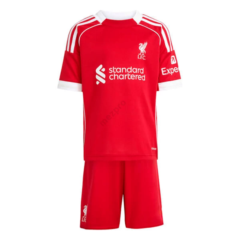 Liverpool hazai 2025-2026 gyerek szett (mez+nadrág)